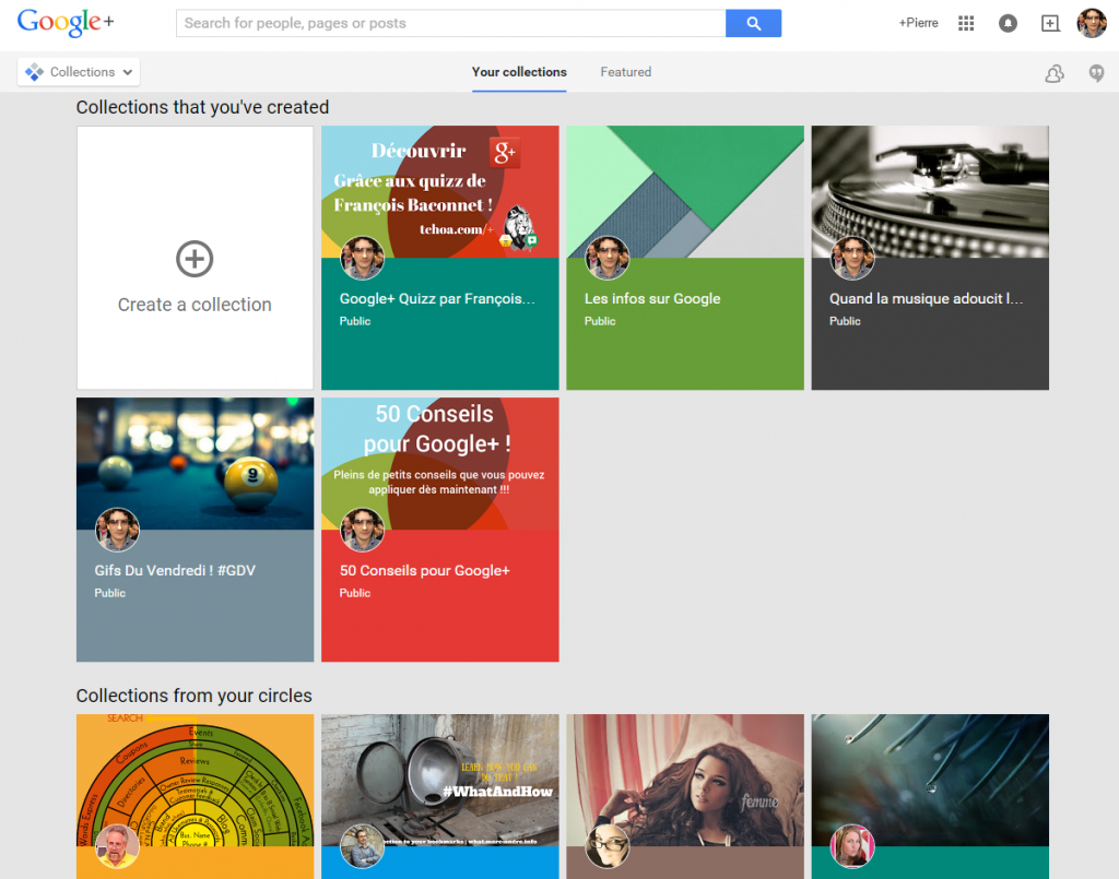 découvrez les Collections sur Google+